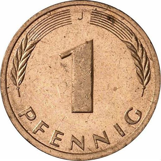 Аверс монеты - 1 пфенниг 1986 года J - цена  монеты - Германия, ФРГ