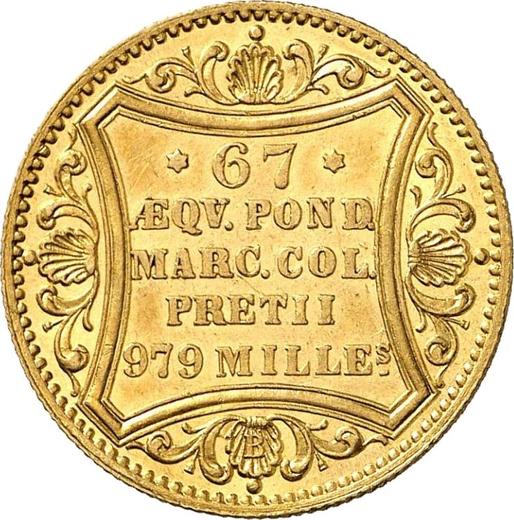 Реверс монеты - Дукат 1870 года B - цена  монеты - Гамбург, Вольный город