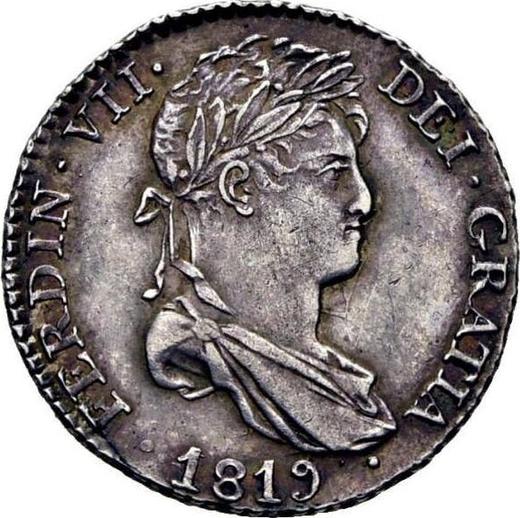 Аверс монеты - 1 реал 1819 года M GJ - цена серебряной монеты - Испания, Фердинанд VII