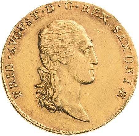 Аверс монеты - 10 талеров 1813 года S.G.H. - цена золотой монеты - Саксония-Альбертина, Фридрих Август I