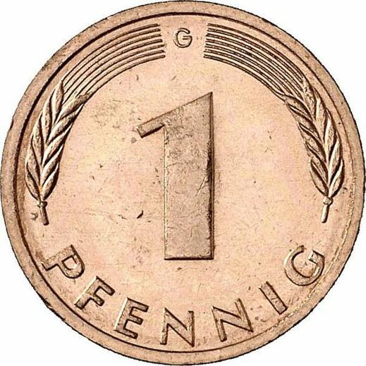 Аверс монеты - 1 пфенниг 1988 года G - цена  монеты - Германия, ФРГ