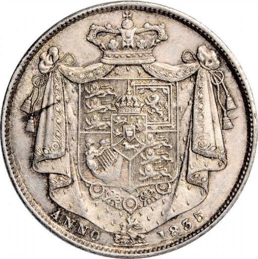 Reverso Media corona 1835 WW - valor de la moneda de plata - Gran Bretaña, Guillermo IV