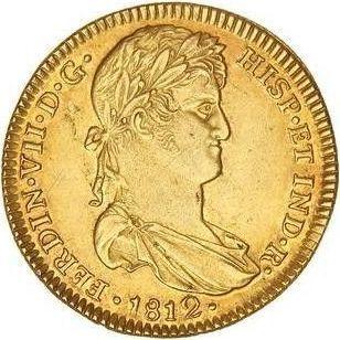 Anverso 4 escudos 1812 JP - valor de la moneda de oro - Perú, Fernando VII