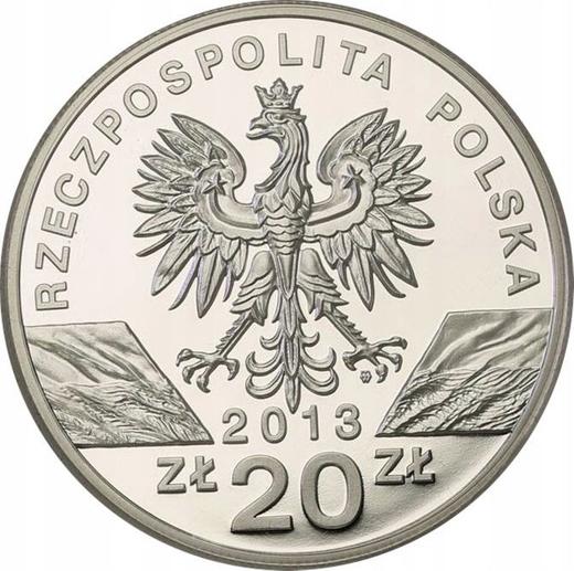 Аверс монеты - 20 злотых 2013 года MW "Кенгуру" - цена серебряной монеты - Польша, III Республика после деноминации