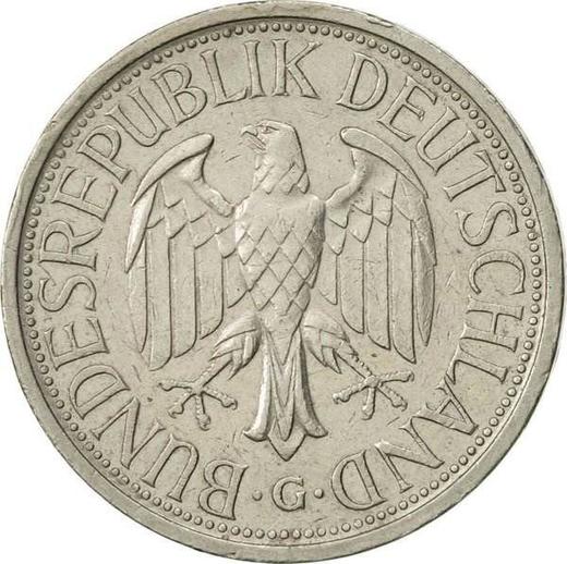 Реверс монеты - 1 марка 1981 года G - цена  монеты - Германия, ФРГ
