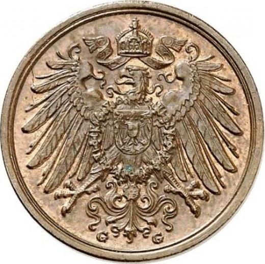 Reverso 2 Pfennige 1910 G "Tipo 1904-1916" - valor de la moneda  - Alemania, Imperio alemán