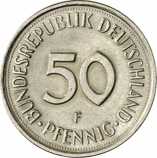 Anverso 50 Pfennige 1980 F - valor de la moneda  - Alemania, RFA