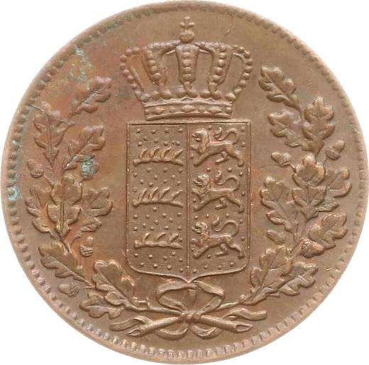 Аверс монеты - 1/2 крейцера 1853 года "Тип 1840-1856" - цена  монеты - Вюртемберг, Вильгельм I