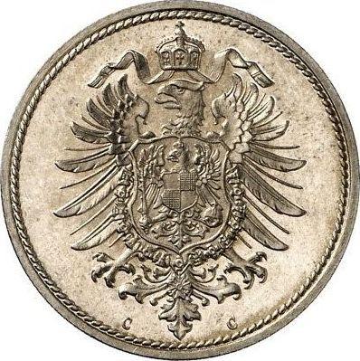 Reverso 10 Pfennige 1874 C "Tipo 1873-1889" - valor de la moneda  - Alemania, Imperio alemán