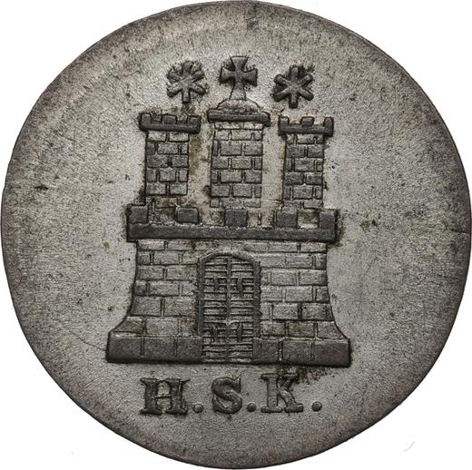 Аверс монеты - Дрейлинг (3 пфеннига) 1841 года H.S.K. - цена  монеты - Гамбург, Вольный город