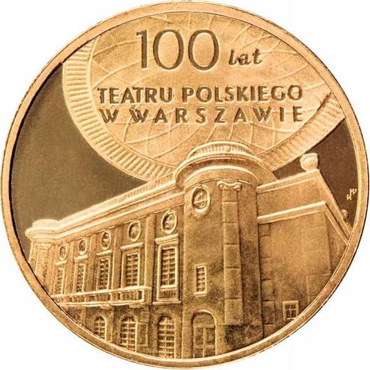 Reverso 2 eslotis 2013 MW "100 aniversario del Teatro Polaco de Varsovia" - valor de la moneda  - Polonia, República moderna