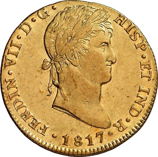Аверс монеты - 4 эскудо 1817 года NG M - цена золотой монеты - Гватемала, Фердинанд VII