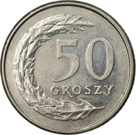 Reverso 50 groszy 2008 MW - valor de la moneda  - Polonia, República moderna