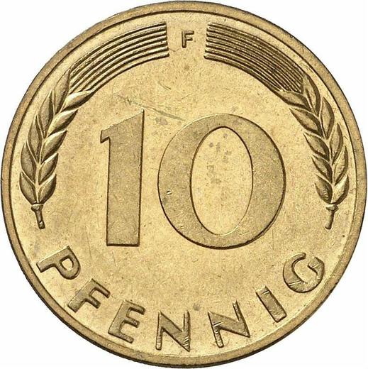Аверс монеты - 10 пфеннигов 1970 года F - цена  монеты - Германия, ФРГ