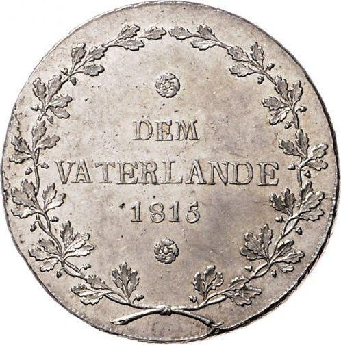 Rewers monety - Talar 1815 "DEM VATERLANDE" - cena srebrnej monety - Saksonia-Weimar-Eisenach, Karol August
