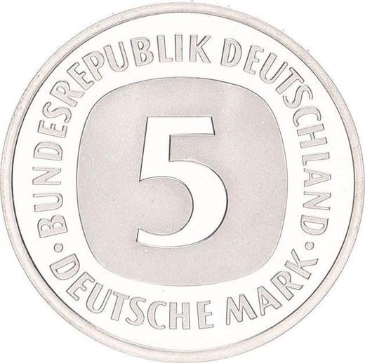 Аверс монеты - 5 марок 1988 года F - цена  монеты - Германия, ФРГ