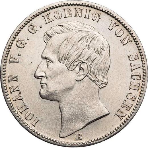 Awers monety - Talar 1871 B - cena srebrnej monety - Saksonia-Albertyna, Jan