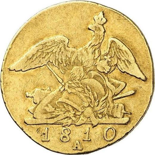 Reverso Frederick D'or 1810 A - valor de la moneda de oro - Prusia, Federico Guillermo III