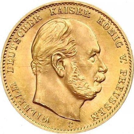 Anverso 10 marcos 1879 C "Prusia" - valor de la moneda de oro - Alemania, Imperio alemán