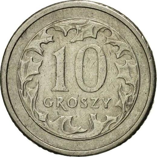 Reverso 10 groszy 1993 MW - valor de la moneda  - Polonia, República moderna