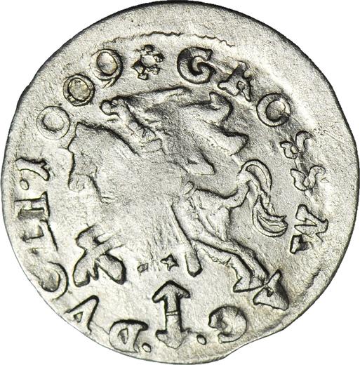 Реверс монеты - 1 грош 1009 (1609) года "Литва" - цена серебряной монеты - Польша, Сигизмунд III Ваза
