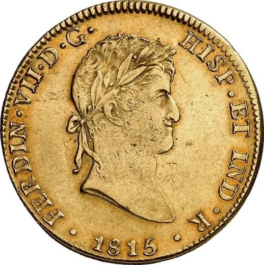 Аверс монеты - 8 эскудо 1815 года Mo JJ - цена золотой монеты - Мексика, Фердинанд VII