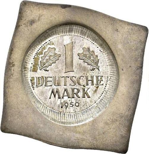 Obverse 1 Mark 1950 Silver Klippe - Silver Coin Value - Germany, FRG