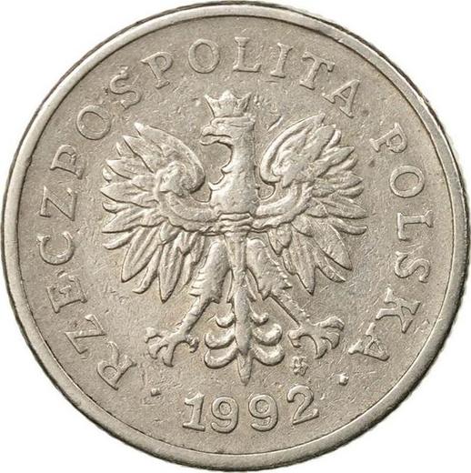 Аверс монеты - 20 грошей 1992 года MW - цена  монеты - Польша, III Республика после деноминации