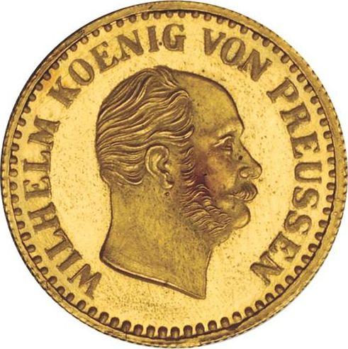 Аверс монеты - 1 серебряный грош 1864 года A Золото - цена золотой монеты - Пруссия, Вильгельм I
