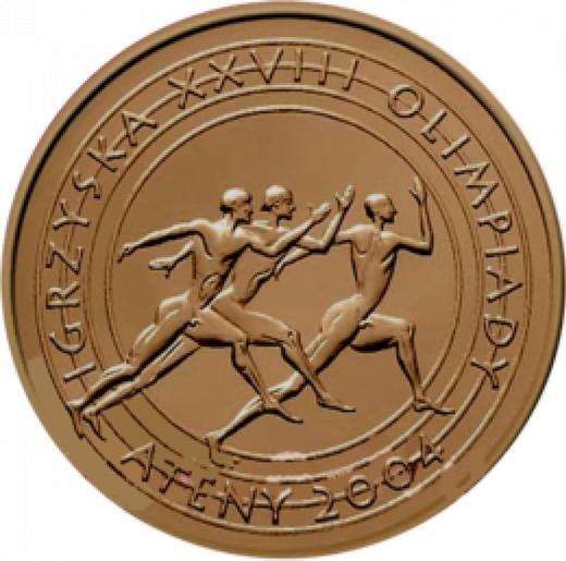 Reverso 2 eslotis 2004 MW UW "Juegos de la XXVIII Olimpiada de Atenas 2004" - valor de la moneda  - Polonia, República moderna