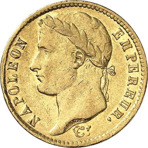 Аверс монеты - 20 франков 1810 года M "Тип 1809-1815" Тулуза - цена золотой монеты - Франция, Наполеон I