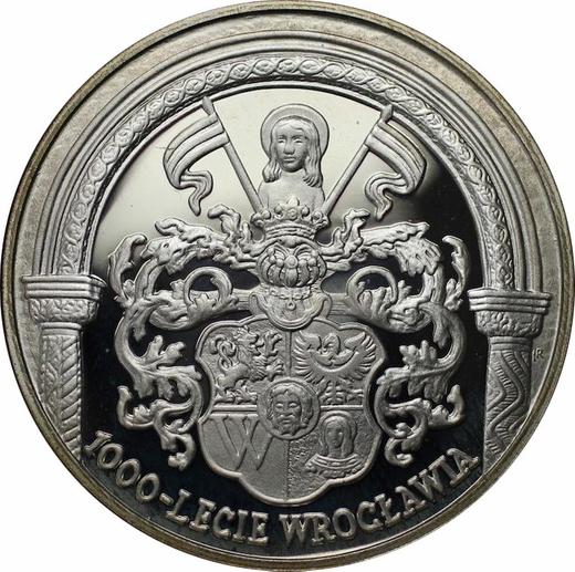 Реверс монеты - 10 злотых 2000 года MW NR "1000 лет Вроцлаву" - цена серебряной монеты - Польша, III Республика после деноминации