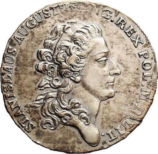 Аверс монеты - Полталера 1772 года AP "Лента в волосах" - цена серебряной монеты - Польша, Станислав II Август