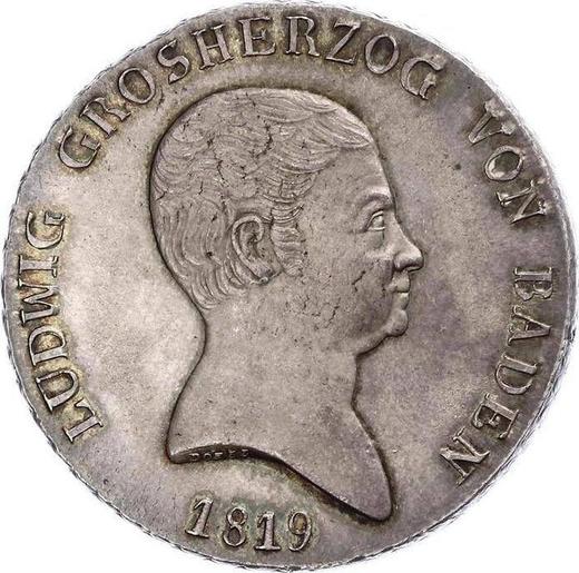 Obverse Thaler 1819 "Type 1819-1821" - Silver Coin Value - Baden, Louis I