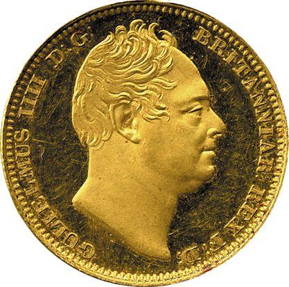 Аверс монеты - 4 пенса (1 Грот) 1831 года "Монди" Золото - цена золотой монеты - Великобритания, Вильгельм IV
