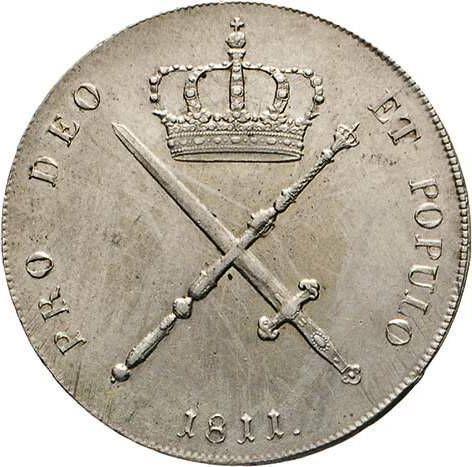Rewers monety - Talar 1811 "Typ 1809-1825" - cena srebrnej monety - Bawaria, Maksymilian I