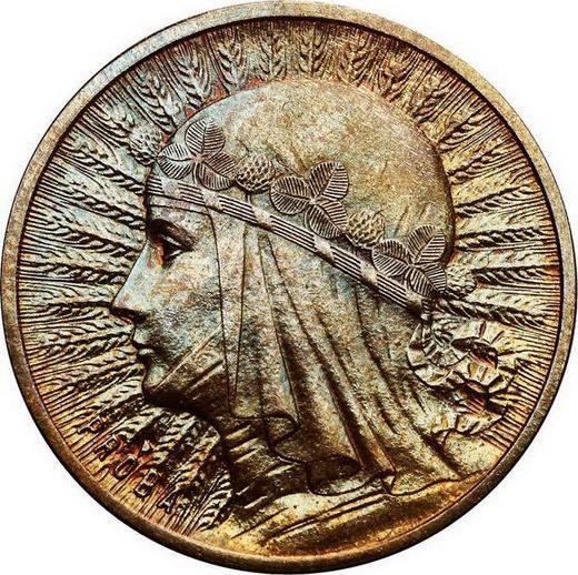 Аверс монеты - Пробные 2 злотых 1933 года "Полония" Бронза - цена  монеты - Польша, II Республика