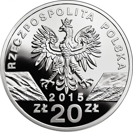 Obverse 20 Zlotych 2015 MW "Honeybee" - Silver Coin Value - Poland, III Republic after denomination
