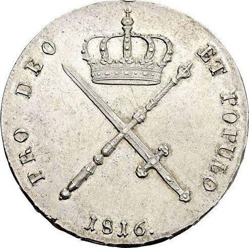 Rewers monety - Talar 1816 "Typ 1809-1825" - cena srebrnej monety - Bawaria, Maksymilian I