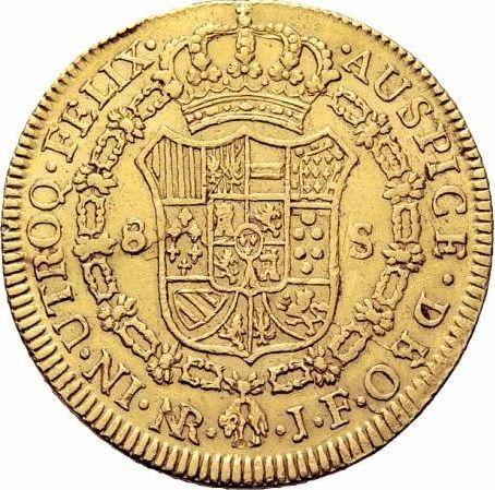 Реверс монеты - 8 эскудо 1819 года NR JF - цена золотой монеты - Колумбия, Фердинанд VII