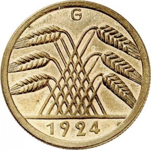 Reverso 50 Reichspfennigs 1924 G - valor de la moneda  - Alemania, República de Weimar