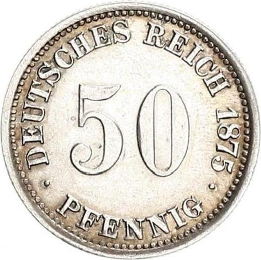 Avers 50 Pfennig 1875 E "Typ 1875-1877" - Silbermünze Wert - Deutschland, Deutsches Kaiserreich