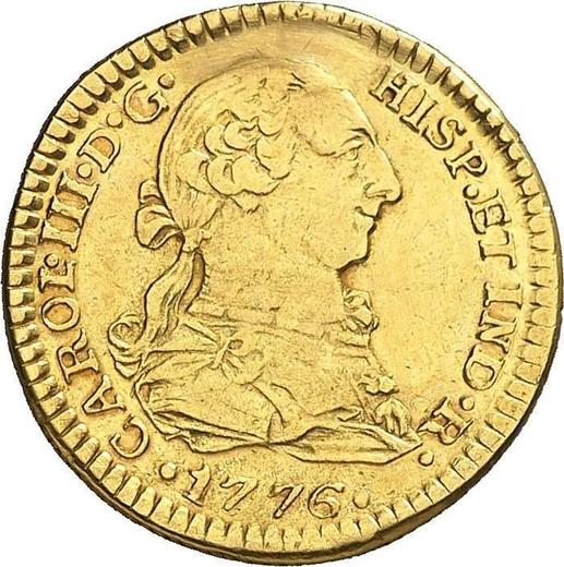 Awers monety - 1 escudo 1776 Mo FM - cena złotej monety - Meksyk, Karol III