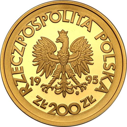 Anverso 200 eslotis 1995 MW "XIII Concurso Internacional de Piano Frédéric Chopin" - valor de la moneda de oro - Polonia, República moderna