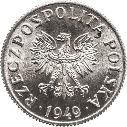 Аверс монеты - 2 гроша 1949 года - цена  монеты - Польша, Народная Республика