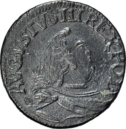 Аверс монеты - 1 грош 1758 года "Коронный" - цена  монеты - Польша, Август III