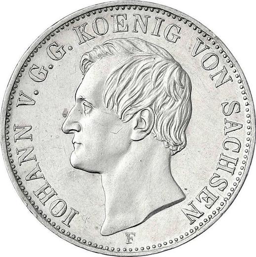 Avers Taler 1856 F - Silbermünze Wert - Sachsen-Albertinische, Johann