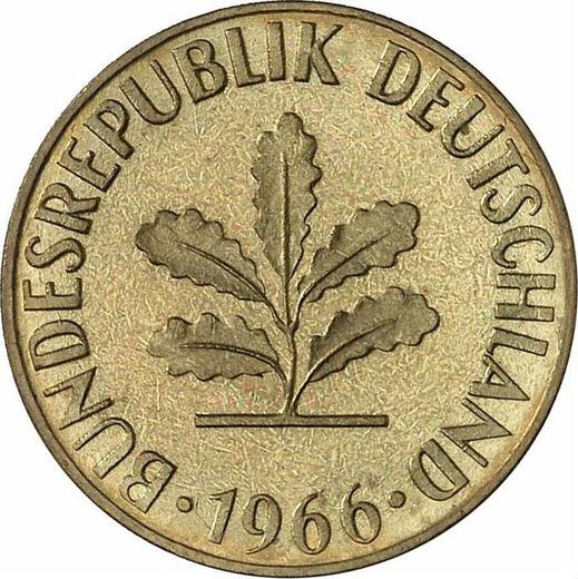Реверс монеты - 5 пфеннигов 1966 года G - цена  монеты - Германия, ФРГ