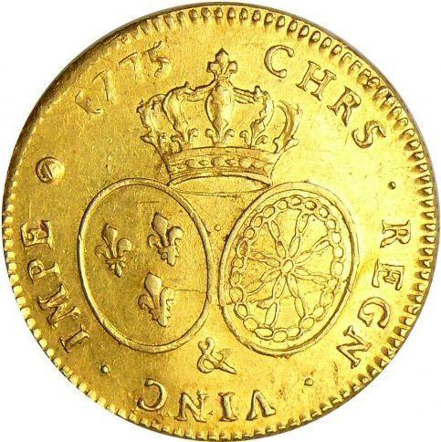 Rewers monety - Podwójny Louis d'Or 1775 & Aix-en-Provence - cena złotej monety - Francja, Ludwik XVI