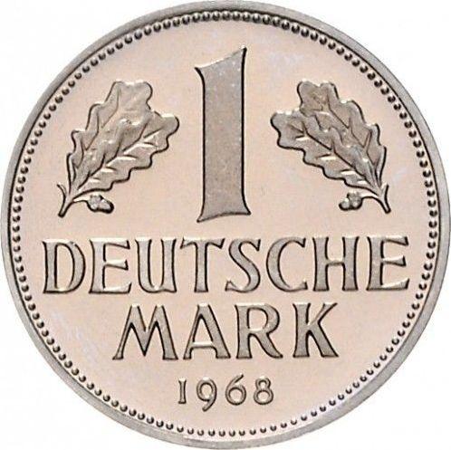 Obverse 1 Mark 1968 F -  Coin Value - Germany, FRG